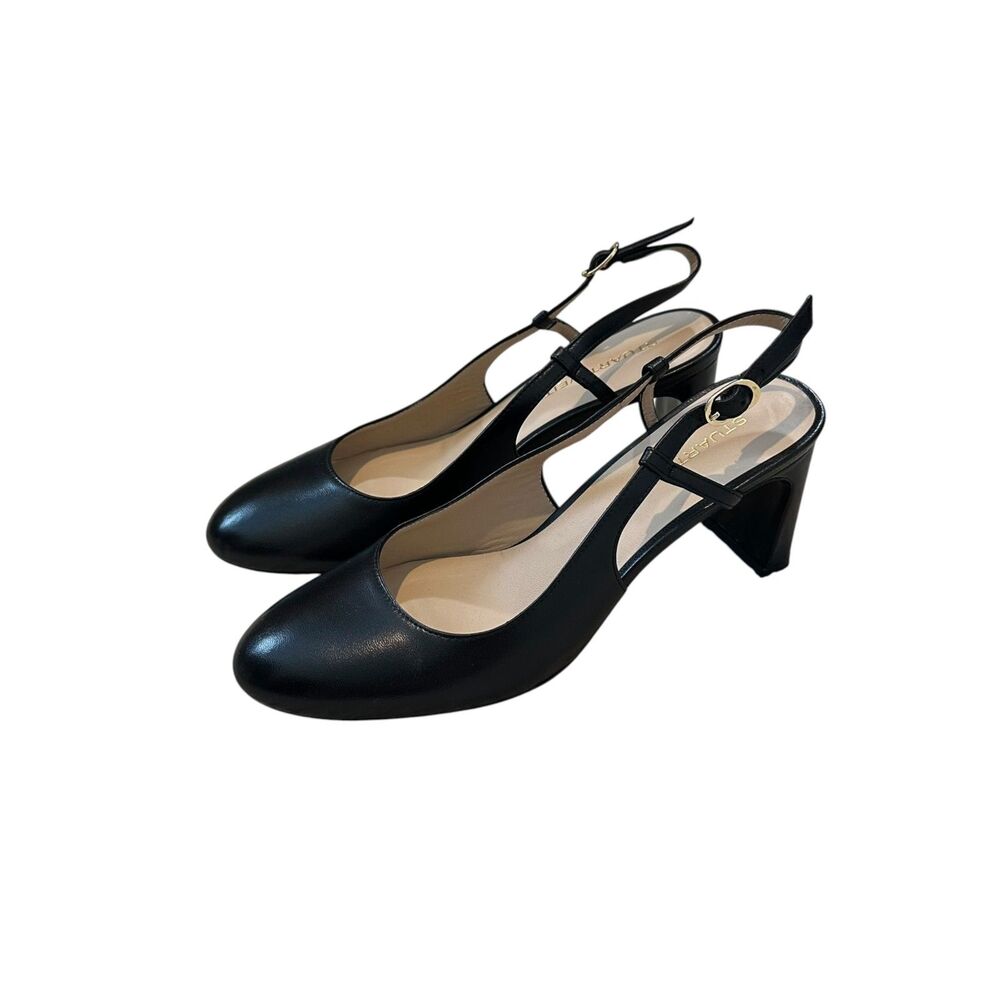 Stuart Weitzman Babette Slingback Pump in Black Size 8B - Fits Like 7.5